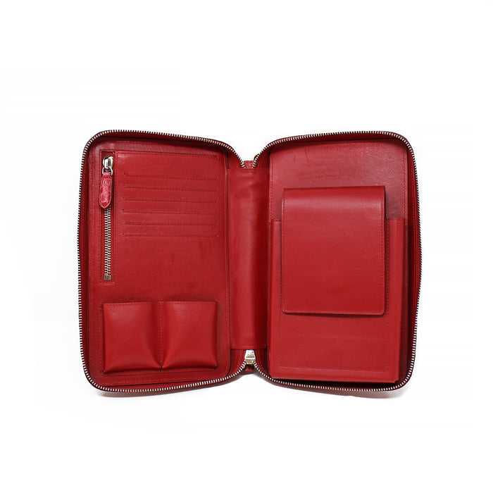 Cigar Travel Case - Croc skin Red