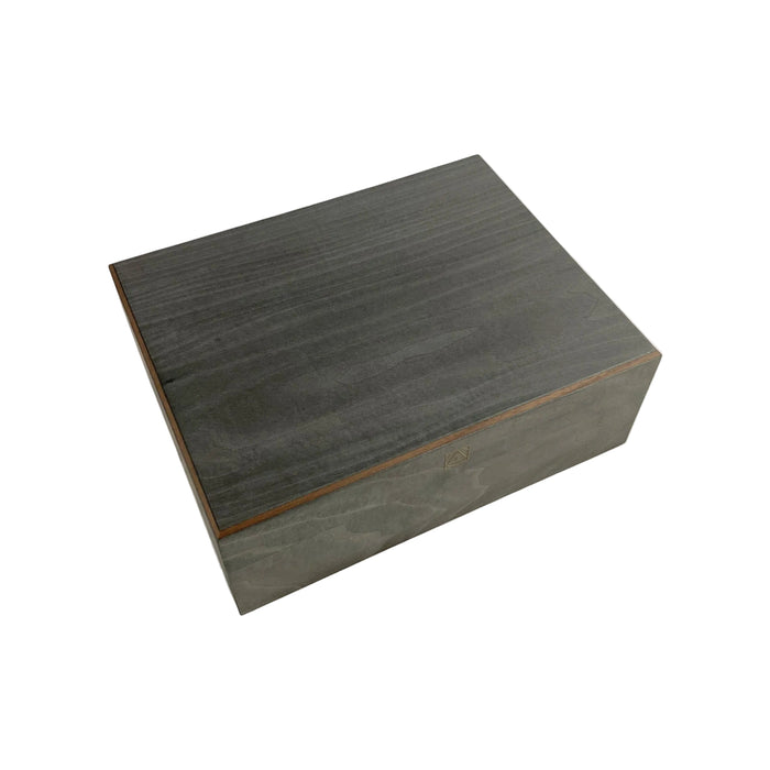 Triade Linea Solid Veneer - Dark Grey Tulipwood - Cigar Humidor - 50 cigars