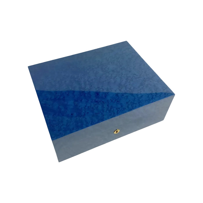 Triade Linea Origin Colorfull - Blue Bird's Eye Maple- Cigar Humidor - 50 cigars