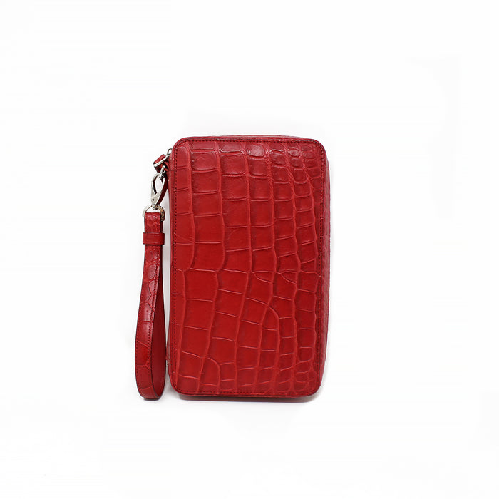 Cigar Travel Case - Croc skin Red