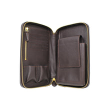 Load image into Gallery viewer, Cigar Travel Case Bag Brown Leather