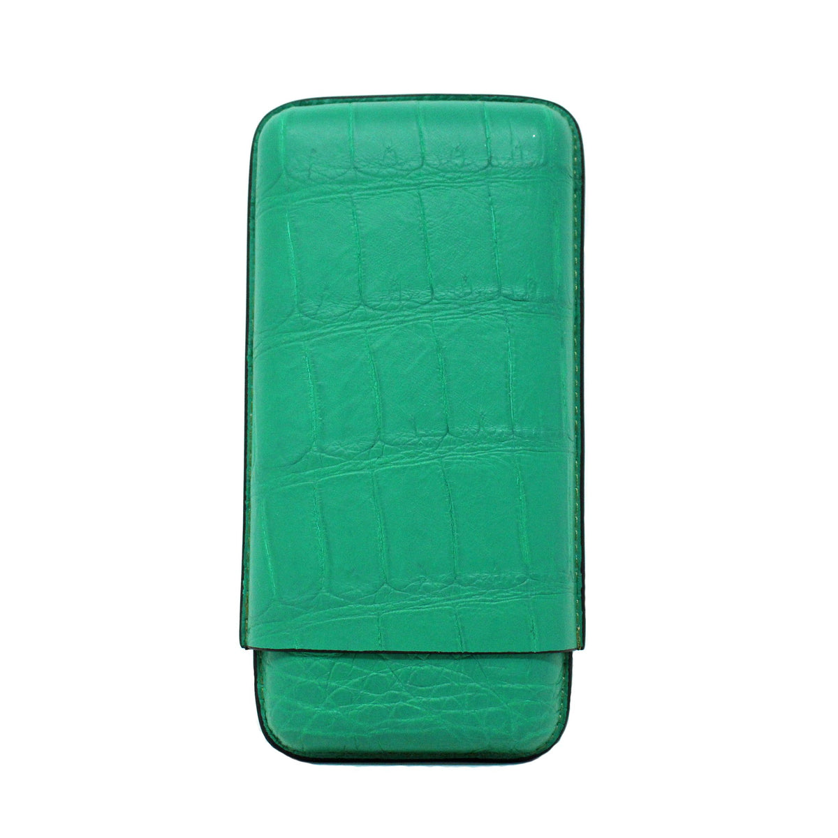 Crocodile Case 3 cigars - Vibrant Mint