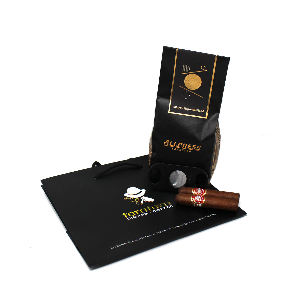 ‘Good morning’ Coffee & Cigars Gift Set tomtom